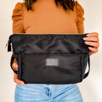 Black Cosmetic Bum Bag, Cosmetic Pouch, Makeup Pouch, Travel