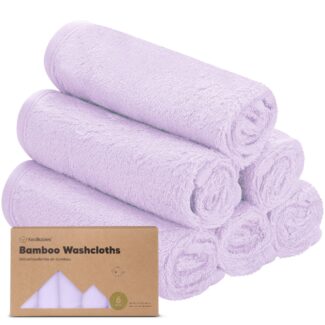 Baby Wash Cloths Lilac 6-Pack